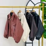 کراپ کت چرم