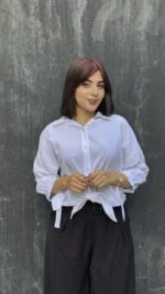 شومیز جلو گره پشت بندی - Image 6